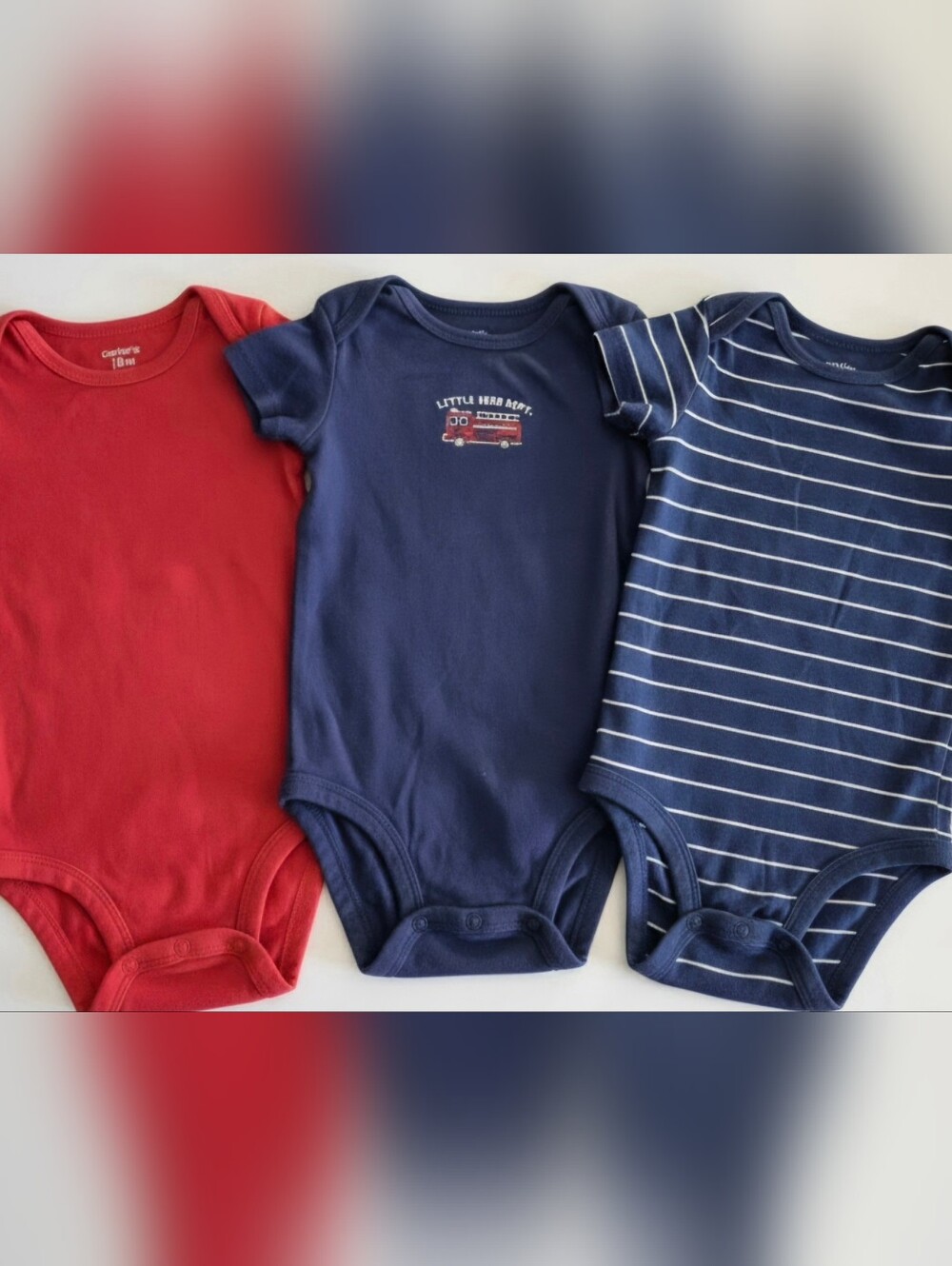 Carter's Little Hero Bodysuit Set Of 3    18 Months